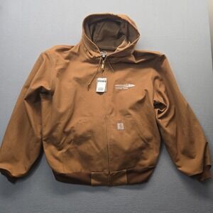 *NWT* Carhartt J131 Brown Jacket 3XL Made In USA Canvas Union Made‎ Hooded Duck